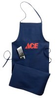 (image for) Heavy Duty 1 pocket Cotton Shop Apron Blue 1 pk