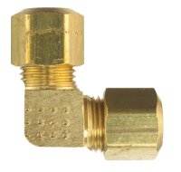 (image for) 1/4 in. Compression x 1/4 in. Dia. Compression Yellow Brass