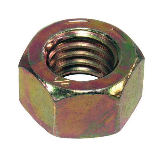 (image for) 7/8 in. Zinc Dichromate Steel USS Hex Nut 10 pk