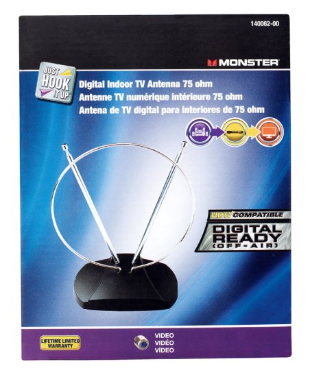 (image for) Just Hook It Up Indoor FM/HDTV/UHF/VHF Antenna 1 p