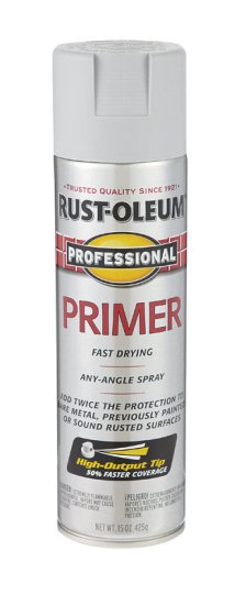 (image for) Rust-Oleum Professional Flat Gray Primer Spray 15 oz