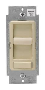 (image for) Leviton SureSlide Ivory 600 W Preset Slide Dimmer Switch 1 pk