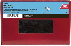 (image for) 1 in. Cap Bright Plastic Nail Cap Round