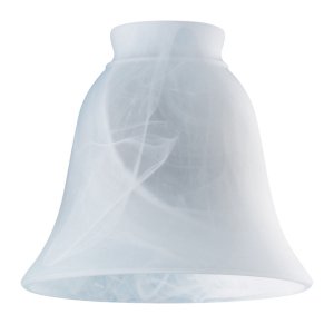 (image for) Bell White Glass Lamp Shade 1 pk For Fans
