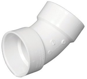 (image for) Schedule 40 2 in. Hub x 2 in. Dia. Hub PVC 45 Deg