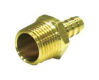 (image for) Brass 1/4 in. Dia. x 3/8 in. Dia. Adapter 1 pk Yellow