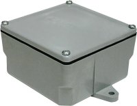 (image for) 6 in. Square PVC 1 gang Junction Box Gray
