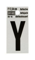 (image for) 1 in. Reflective Black Vinyl Self-Adhesive Letter Y 1 pc.