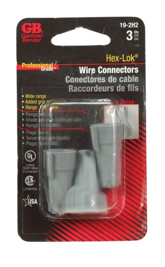 (image for) Hex-Lok 14-6 Ga. Copper Wire Wire Connector Gray