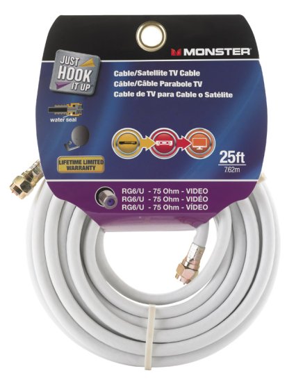 (image for) Monster Just Hook It Up 25 ft. Video Coaxial Cable