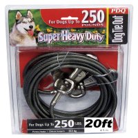 (image for) PDQ Silver Tie-Out Vinyl Coated Cable Dog Tie Out X-Lar