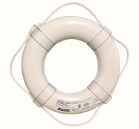 (image for) 20 in. White Ring Buoy with Straps
