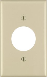 (image for) Ivory 1 gang Thermoset Plastic Outlet Wall Plate 1 pk