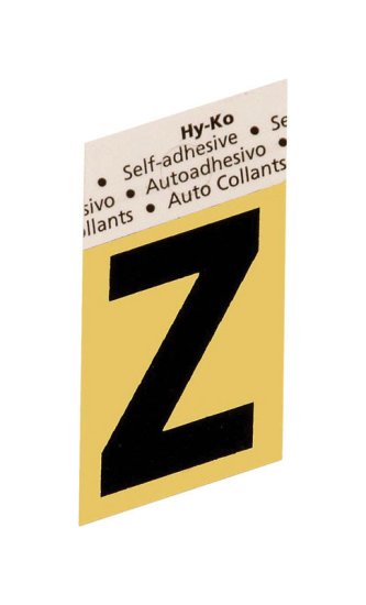(image for) 1-1/2 in. Black Aluminum Self-Adhesive Letter Z 1 pc.