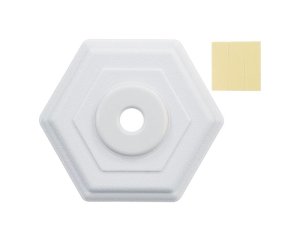 (image for) 5 in. H x 5 in. L Rubber White Wall Door Stop Mounts to wall