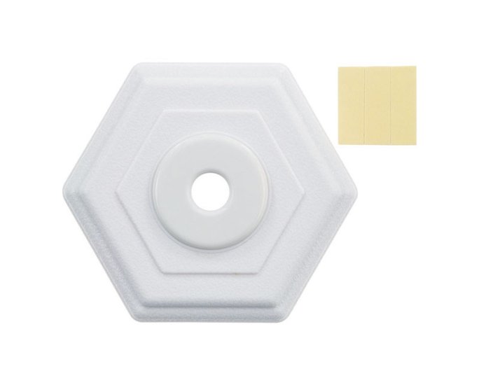 (image for) 5 in. H x 5 in. L Rubber White Wall Door Stop Mounts to wall