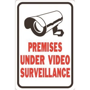 (image for) 12 x 18 in. These Premises Protected by Video Surveillance Si