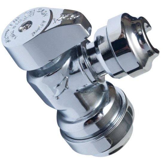 (image for) 1/2 in. PTC x 1/4 in. Brass Angle Stop Valve
