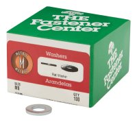 (image for) Zinc-Plated Steel M8 mm Flat Washer 100 pk