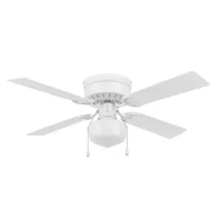(image for) 42" Hugger Ceiling Fan, White Altona