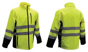 (image for) Hi-Vis Yellow Polyester Rain Jacket M