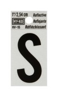 (image for) 1 in. Reflective Black Vinyl Self-Adhesive Letter S 1 pc.