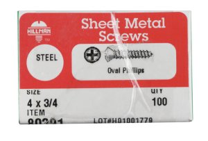 (image for) No. 10 x 1-1/4 in. L Phillips Flat Head Zinc-Plated Stee
