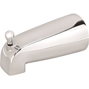 (image for) SLIP-ON BATHTUB SPOUT WITH PULL-UP DIVERTER, BRUSHED NIC