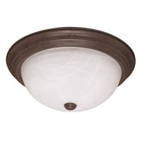 (image for) 13.125 in. 2-Light Old Bronze Flushmount
