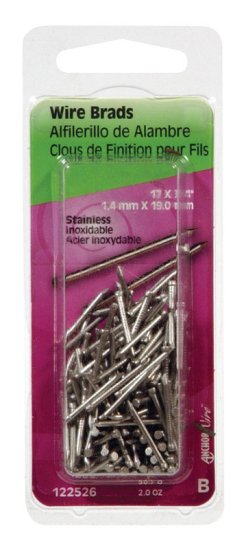 (image for) 17 Ga. x 3/4 in. L Stainless Steel Brad Nails 1 pk 2 oz.