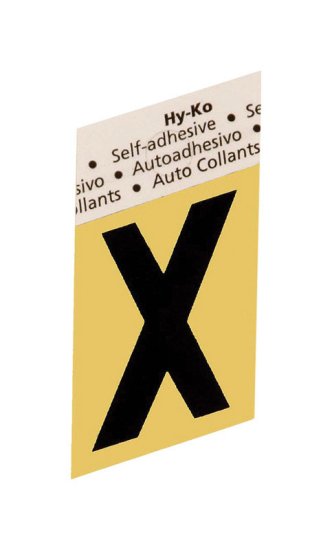 (image for) 1-1/2 in. Black Aluminum Self-Adhesive Letter X 1 pc.