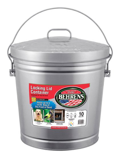(image for) 10 gal. Galvanized Steel Garbage Can Lid Included Animal