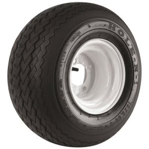 (image for) 18x850-8 4-Hole White Golf Cart Tire and Wheel Assembly