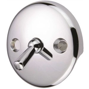 (image for) Tub Drain with Trip Lever Face Plate in Chrome