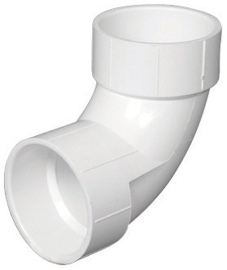 (image for) Charlotte Pipe Schedule 40 6 in. Hub X 6 in. D Hub PVC Elbow 1 p