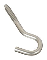 (image for) National Hardware Silver Stainless Steel 4-7/8 in. L Screw Hook 