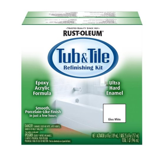 (image for) Gloss White Tub and Tile Refinishing Kit Interior 1 qt