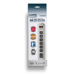 (image for) Monster Just Power It Up 1080 J 4 ft. L 7 outlets Surge Protecto