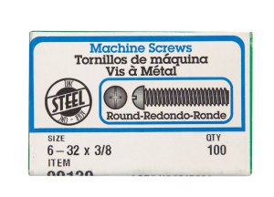 (image for) No. 6-32 x 3/8 in. L Combination Round Head Zinc-Plated