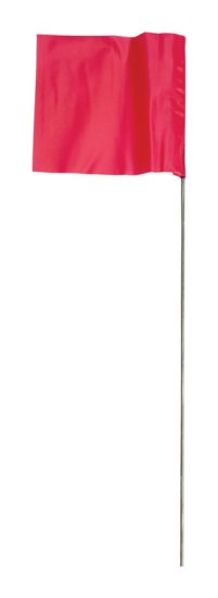 (image for) 21 in. Fluorescent Red Marking Flags Polyvinyl 100 p