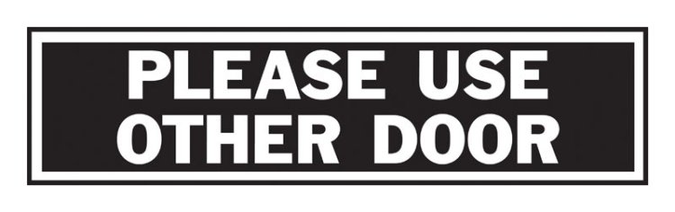 (image for) Princess English Black Informational Sign 2 in. H x 8 in.