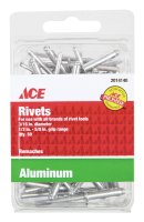 (image for) 3/16 in. Dia. x 5/8 in. Aluminum Rivets Silver 50 pk