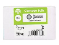 (image for) 1/2 in. Dia. x 9 in. L Zinc-Plated Steel Carriage Bolt 2