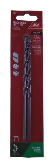 (image for) 3/8 in. x 6 in. L Steel Percussion Drill Bit 1 pc.