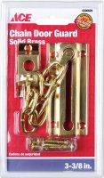 (image for) 3.38 in. L Bright Brass Brass Chain Door Guard