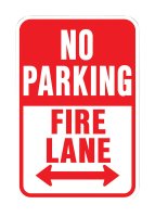 (image for) English Red Informational Sign 18 in. H x 12 in. W
