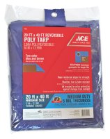 (image for) 20 ft. W x 40 ft. L Medium Duty Polyethylene Tarp Blue/Brown