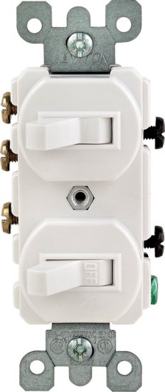 (image for) 15 amps Single Pole or 3-way Duplex Combination Switch W