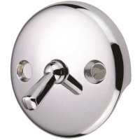 (image for) Tub Drain with Trip Lever Face Plate in Chrome
