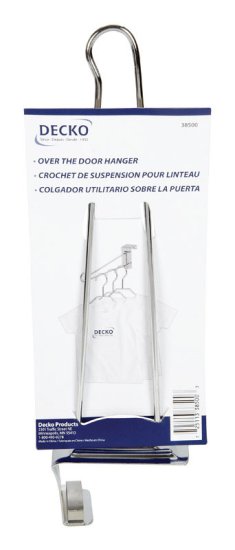 (image for) 13.75 in. L Chrome Silver Chrome Large Over the Door Over